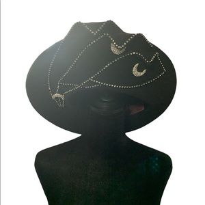 Beautiful Mr. HI’s Studded Moon 100% wool hat